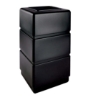 38 Gallon Poly Tec Commercial Three Tier Square Plastic Trash Receptacle