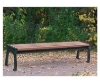 Park Ave Recycled Plastic Backless Bench With Cast Aluminum Frame