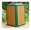 32 Gallon Recycled Plastic Square Receptacle With Steel Frame
