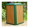 32 Gallon Recycled Plastic Square Receptacle With Steel Frame