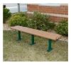 Park Scapes Recycled Plastic Flat Backless Bench With Steel Frame