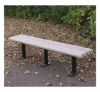 Park Scapes Recycled Plastic Flat Backless Bench With Steel Frame