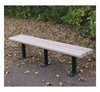 Park Scapes Recycled Plastic Flat Backless Bench With Steel Frame