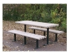 Park Scapes Recycled Plastic Picnic Table With Steel Frame