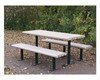 8 Ft. Park Scapes Recycled Plastic Picnic Table With Steel Frame