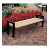 6 Ft. Mission Park Recycled Plastic Flat Backless Bench