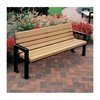 6 Ft. Mission Park Recycled Plastic Bench With Steel Frame