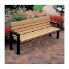 6 Ft. Mission Park Recycled Plastic Bench With Steel Frame