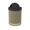 Perforated 32 Gallon Trash Receptacle With Dome Top And Liner