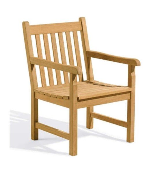 Shorea Wooden Arm Chair With Easy Assembly