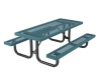 6 Ft. Heavy-Duty Thermoplastic Coated Expanded Picnic Table 