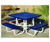 46" Square Plastic Coated Expanded Steel Picnic Tables