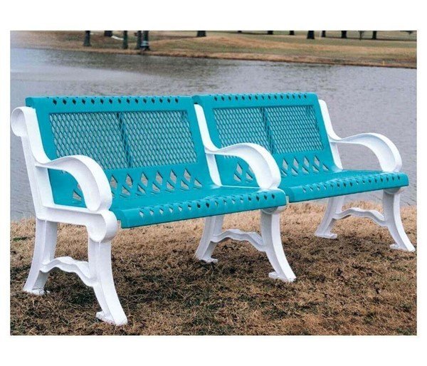 4 Foot Villa Style Thermoplastic Steel Bench
