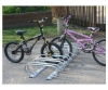 6 Space Low Profile Bike Rack, Galvanized Steel