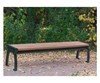 8 Ft. Park Ave Recycled Plastic Backless Bench With Cast Aluminum Frame