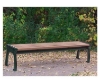 8 Ft. Park Ave Recycled Plastic Backless Bench With Cast Aluminum Frame