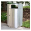 20 Gallon Leafview Commercial Stainless Steel Trash Receptacle