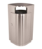 40 Gallon Leafview Commercial Stainless Steel Trash Receptacle