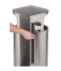 20 Gallon Leafview Commercial Stainless Steel Trash Receptacle With Attached Cigarette Snuffer