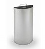 8 Gallon Precision Half Moon Stainless Steel Trash Receptacle - 11 lbs.
