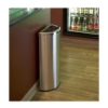 8 Gallon Precision Half Moon Stainless Steel Trash Receptacle - 11 lbs.