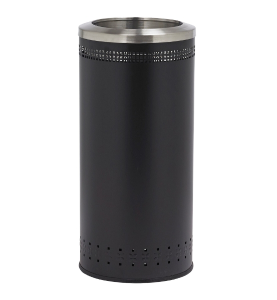 25 Gallon Precision Steel Round Receptacle With Open Top