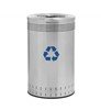 45 Gallon Precision Steel Round Recycling Receptacle With Recycler Top