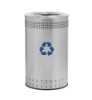 45 Gallon Precision Steel Round Recycling Receptacle With Recycler Top