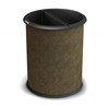 3.2 Gallon Precision Steel Round Waste Basket With Two Liners