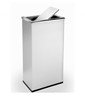 13.5 Gallon Precision Stainless Steel Rectangular Trash Receptacle With Swivel Lid
