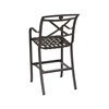 Palladian Strapped Bar Stool with X Style Aluminum Back