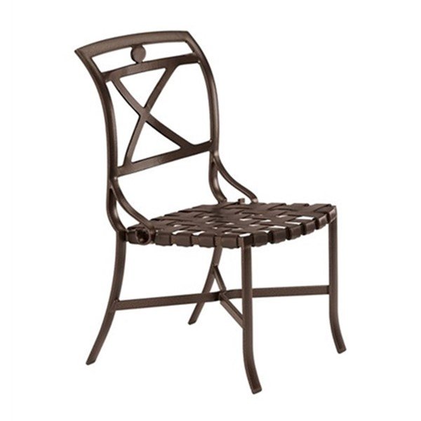 Palladian Strap Side Chair - X Style Aluminum Back	
