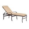 Palladian Vinyl Strapped Chaise Lounge with Aluminum Frame with Pad