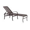 Palladian Vinyl Strapped Chaise Lounge with Aluminum Frame