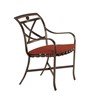 Palladian Vinyl Strapped Dining Chair With X Style Back And Cast Aluminum Frame