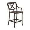 BelMar Cast Aluminum Framed Bar Stool - Neo-Classic "X" Back - 14 lbs.