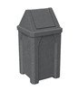32 Gallon Plastic Receptacle with Swing Door Lid and Liner
