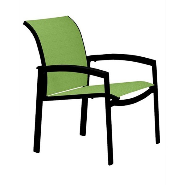 Elance Relaxed Sling Dining Chair with Aluminum Frame