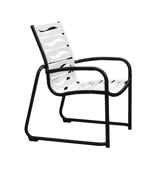 Millennia EZ Span Vinyl Dining Chair With Sled Base Aluminum Frame