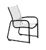 Millennia EZ Span Vinyl Dining Chair With Sled Base Aluminum Frame