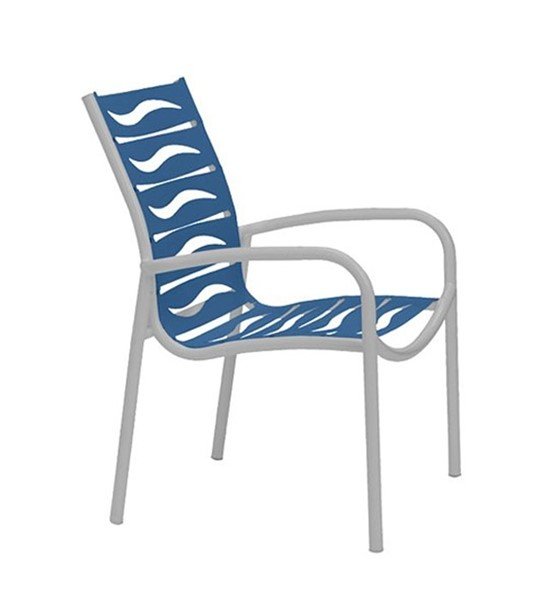 Millennia EZ Span Vinyl Strap Dining Chair With Aluminum Frame 