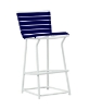 Tropi-Kai Vinyl Bar Stool With Armless Aluminum Frame