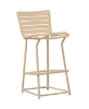 Tropi-Kai Vinyl Bar Stool With Armless Aluminum Frame