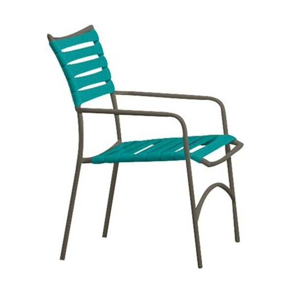 Tropi-Kai Vinyl Strap Dining Chair With Aluminum Frame