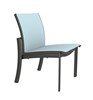 KOR Relaxed Sling Dining Chair With Stackable Armless Aluminum Frame