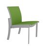 KOR Relaxed Sling Dining Chair With Stackable Armless Aluminum Frame