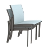 KOR Relaxed Sling Dining Chair With Stackable Armless Aluminum Frame