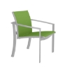 KOR Relaxed Sling Dining Chair With Stackable Aluminum Frame