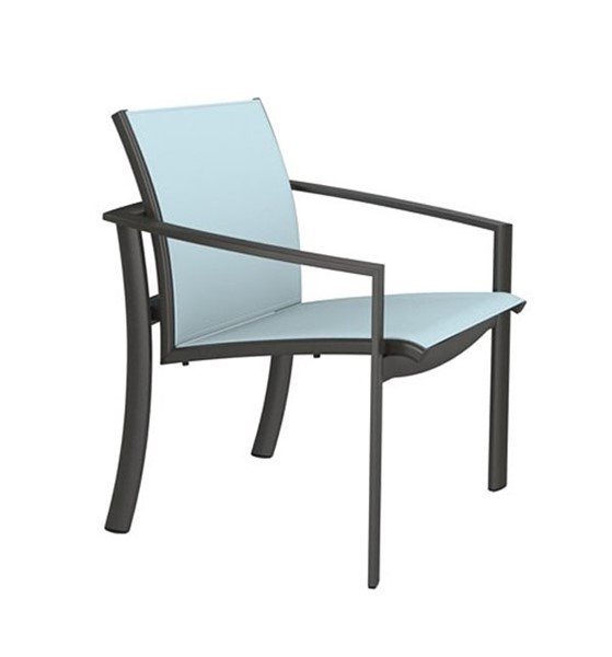 KOR Relaxed Sling Dining Chair With Stackable Aluminum Frame