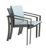 KOR Relaxed Sling Dining Chair With Stackable Aluminum Frame